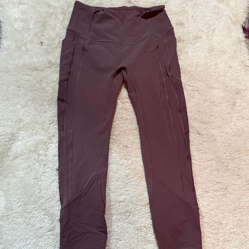 Lululemon Brown Leggings with side pockets